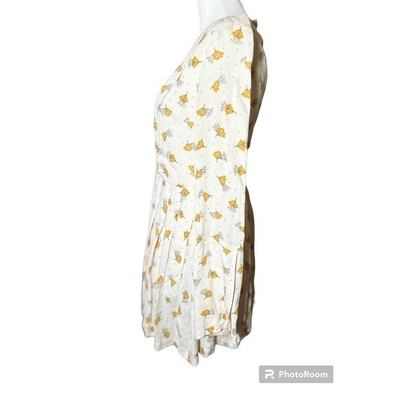 Free People Women's‎ Tegan Long-Sleeve Floral Printed Mini Dress, Size 4 - Picture 4 of 9